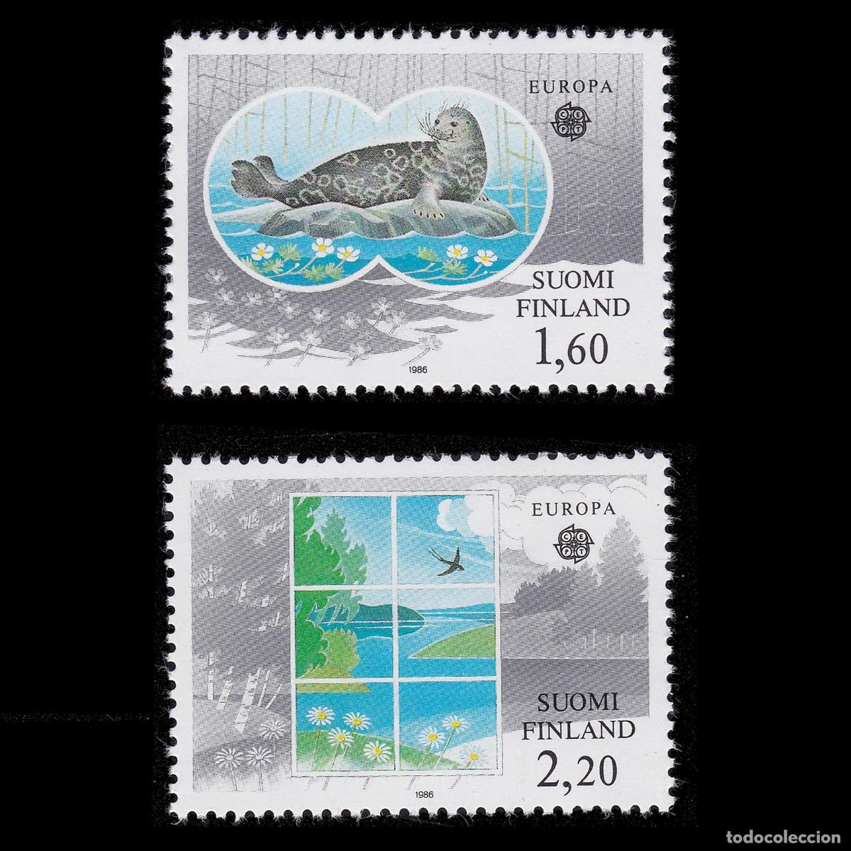 Sellos: FINLAND. CEPT-PostEUROP 1986. MNH + GIFT