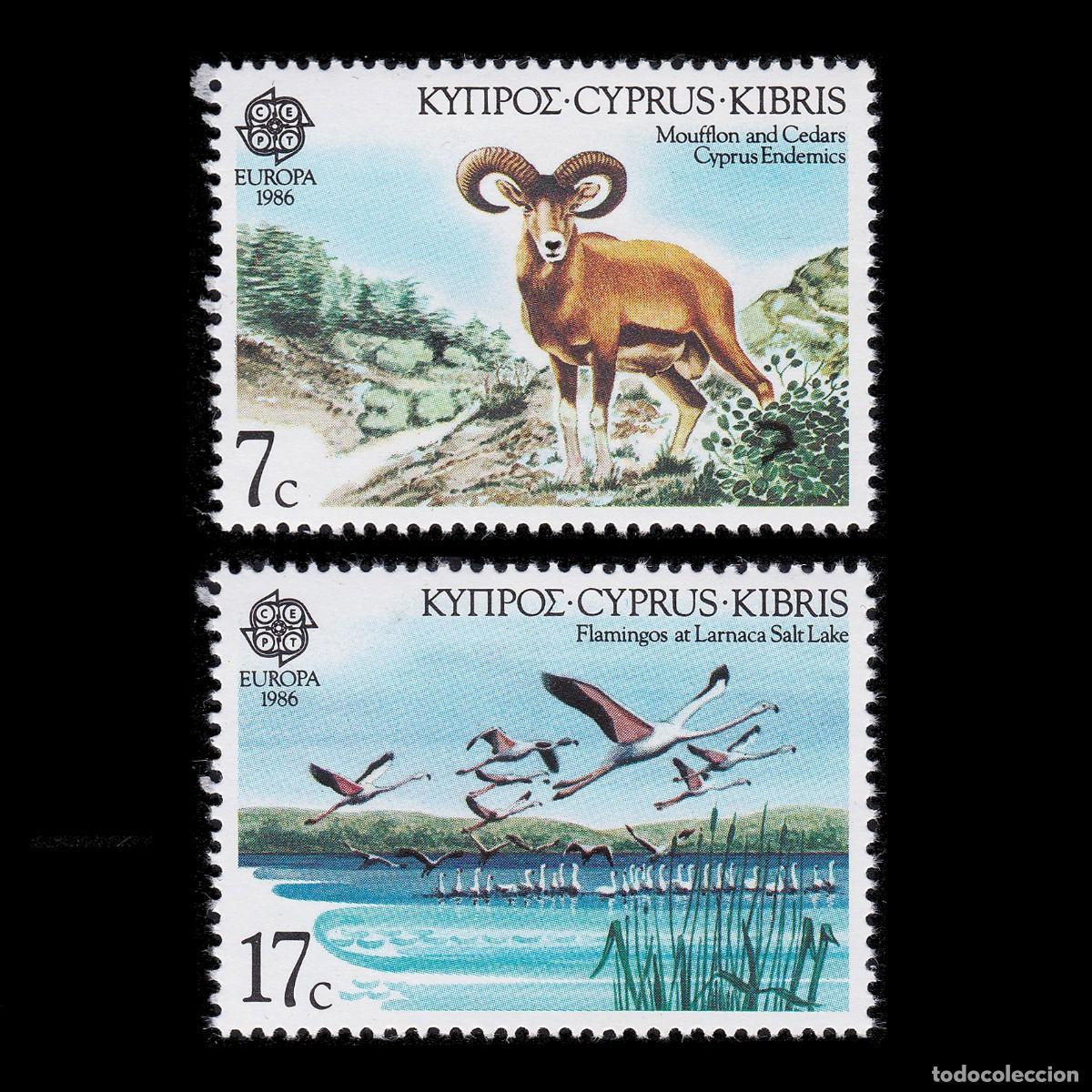 Sellos: CYPRUS. CEPT-PostEUROP 1986. MNH + GIFT