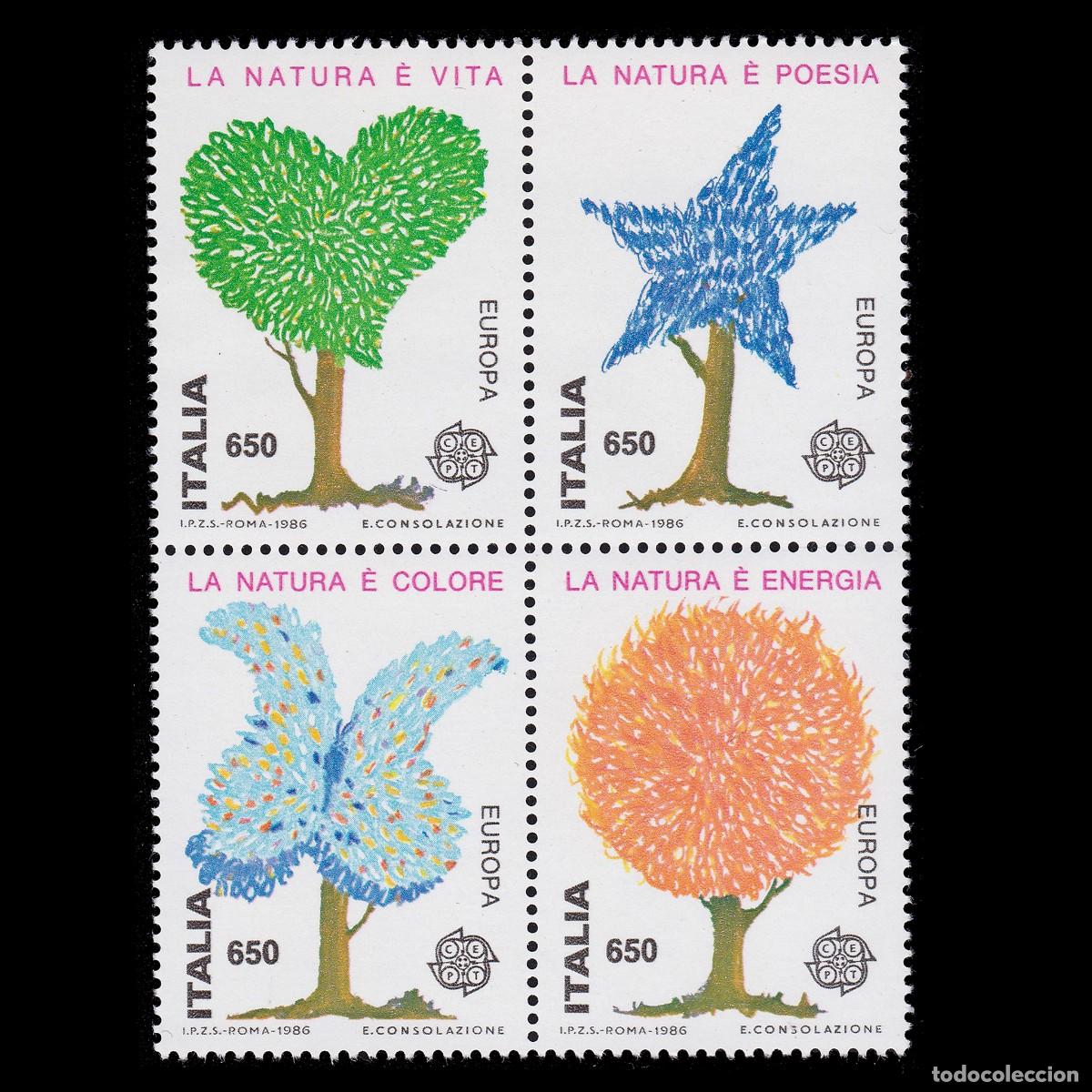 Sellos: ITALY. CEPT - EUROP 1986. Wildlife Protection MNH + GIFT