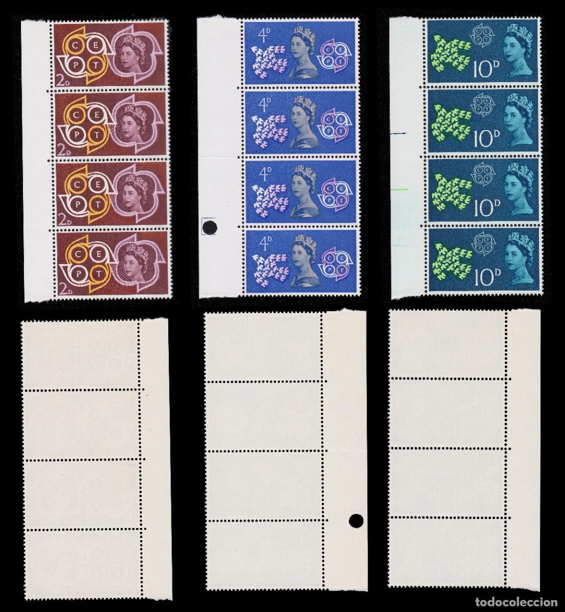 Sellos: GREAT BRITAIN. CEPT - EUROP 1961. Blq4. MNH + GIFT