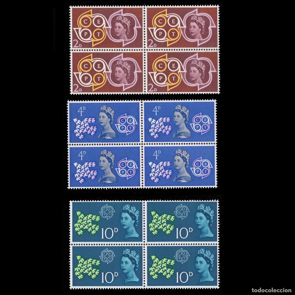 Sellos: GREAT BRITAIN. CEPT - EUROP 1961. Bl 4. MNH + GIFT