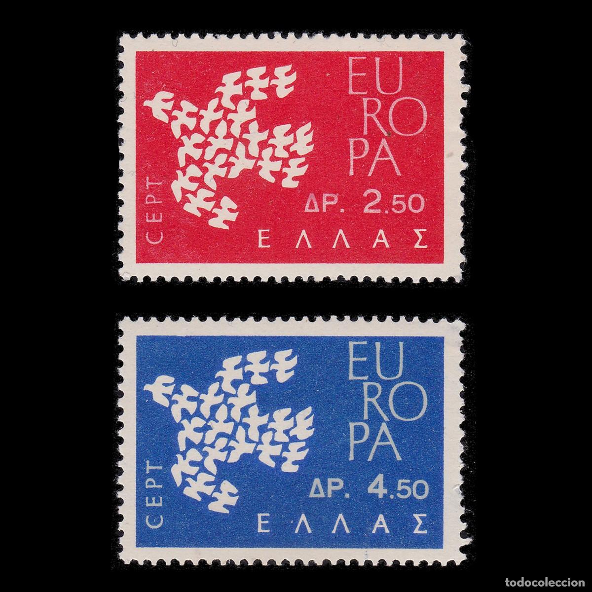 Sellos: GREECE . CEPT - EUROP 1961. MNH + GIFT