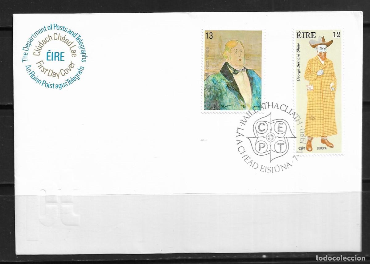 Sellos: IRLANDA 1980, SOBRE PRIMER D&Iacute;A EUROPA CEPT - FDC.