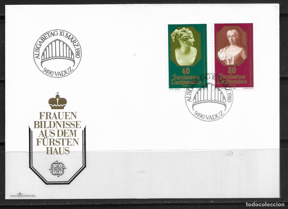 Sellos: LIECHTENSTEIN 1980, SOBRE PRIMER D&Iacute;A EUROPA CEPT - FDC.