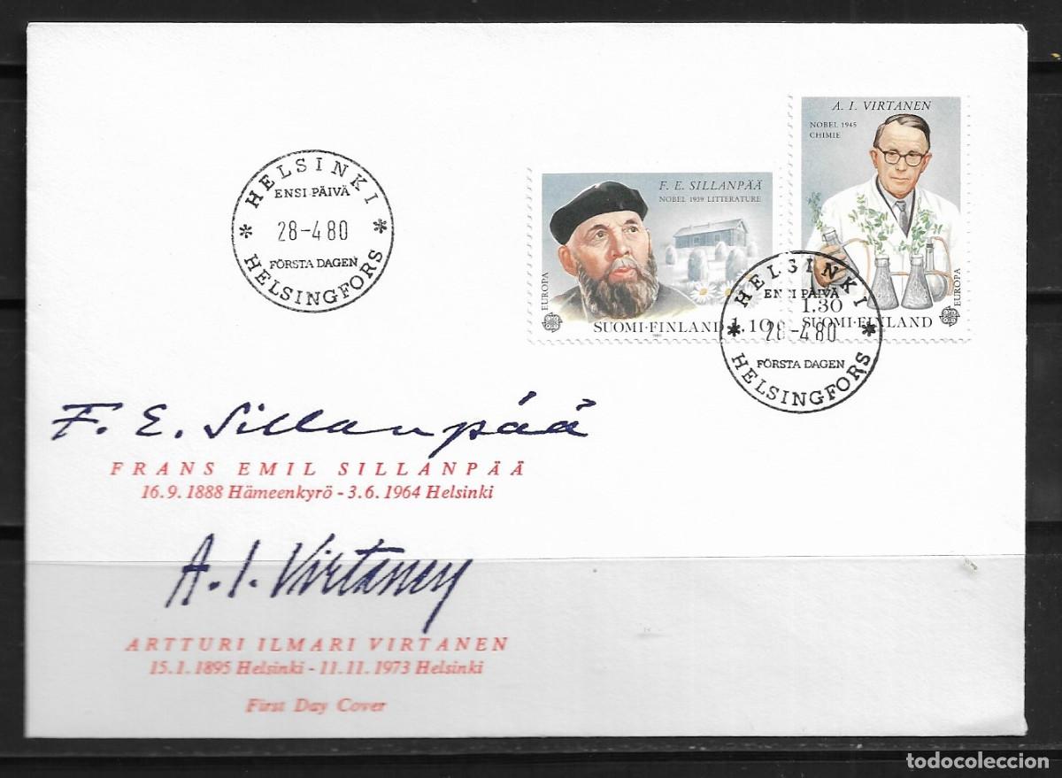 Sellos: FINLANDIA 1980, SOBRE PRIMER D&Iacute;A EUROPA CEPT - FDC.