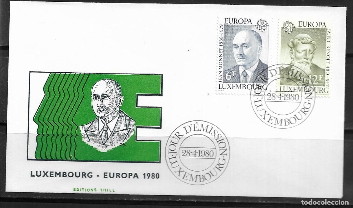 Sellos: LUXEMBURGO 1980, SOBRE PRIMER D&Iacute;A EUROPA CEPT - FDC.