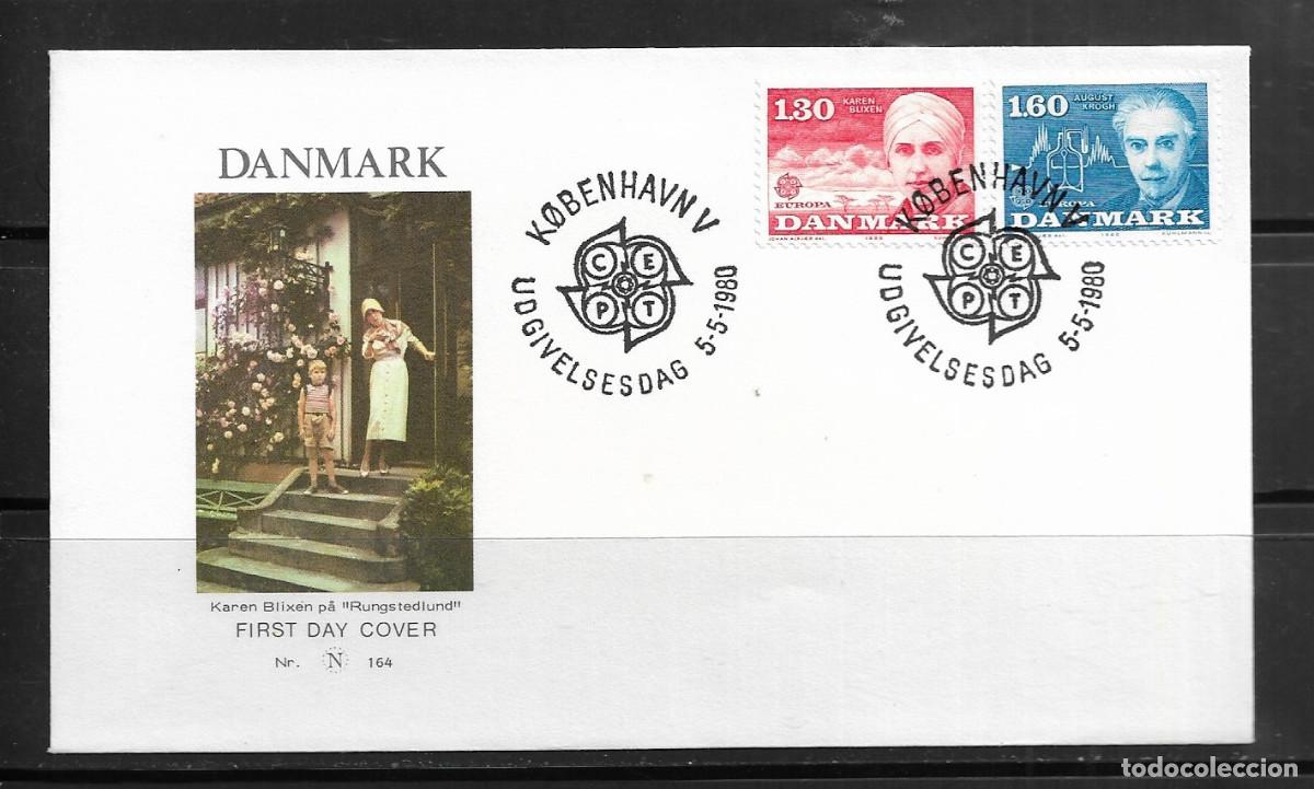 Sellos: DINAMARCA 1980, SOBRE PRIMER D&Iacute;A EUROPA CEPT - FDC.