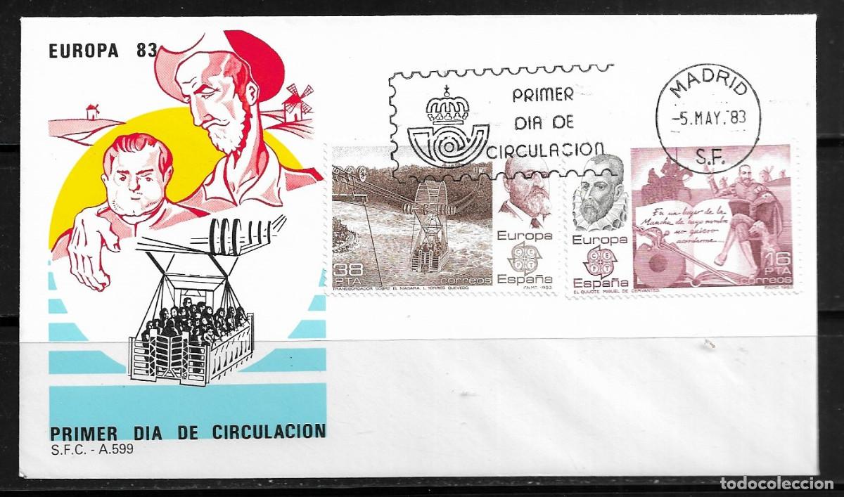 Sellos: ESPA&Ntilde;A 1983, SOBRE PRIMER D&Iacute;A EUROPA CEPT - FDC.