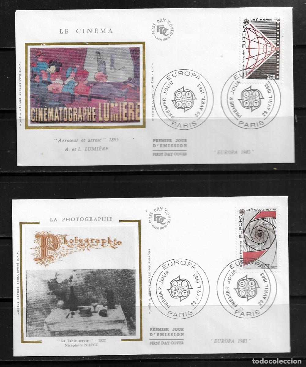 Sellos: FRANCIA 1983, SOBRES PRIMER D&Iacute;A EUROPA CEPT - FDC.