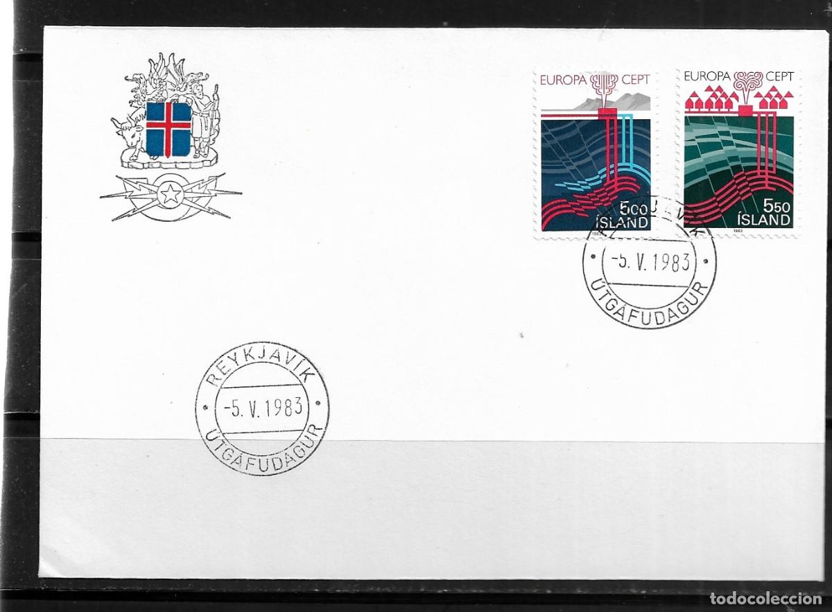 Sellos: ISLANDIA 1983, SOBRE PRIMER D&Iacute;A EUROPA CEPT - FDC.