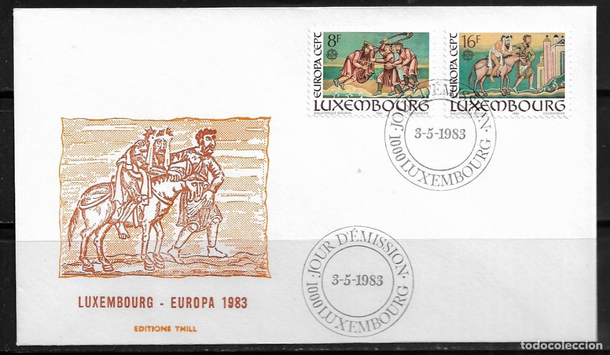 Sellos: LUXEMBURGO 1983, SOBRE PRIMER D&Iacute;A EUROPA CEPT - FDC.