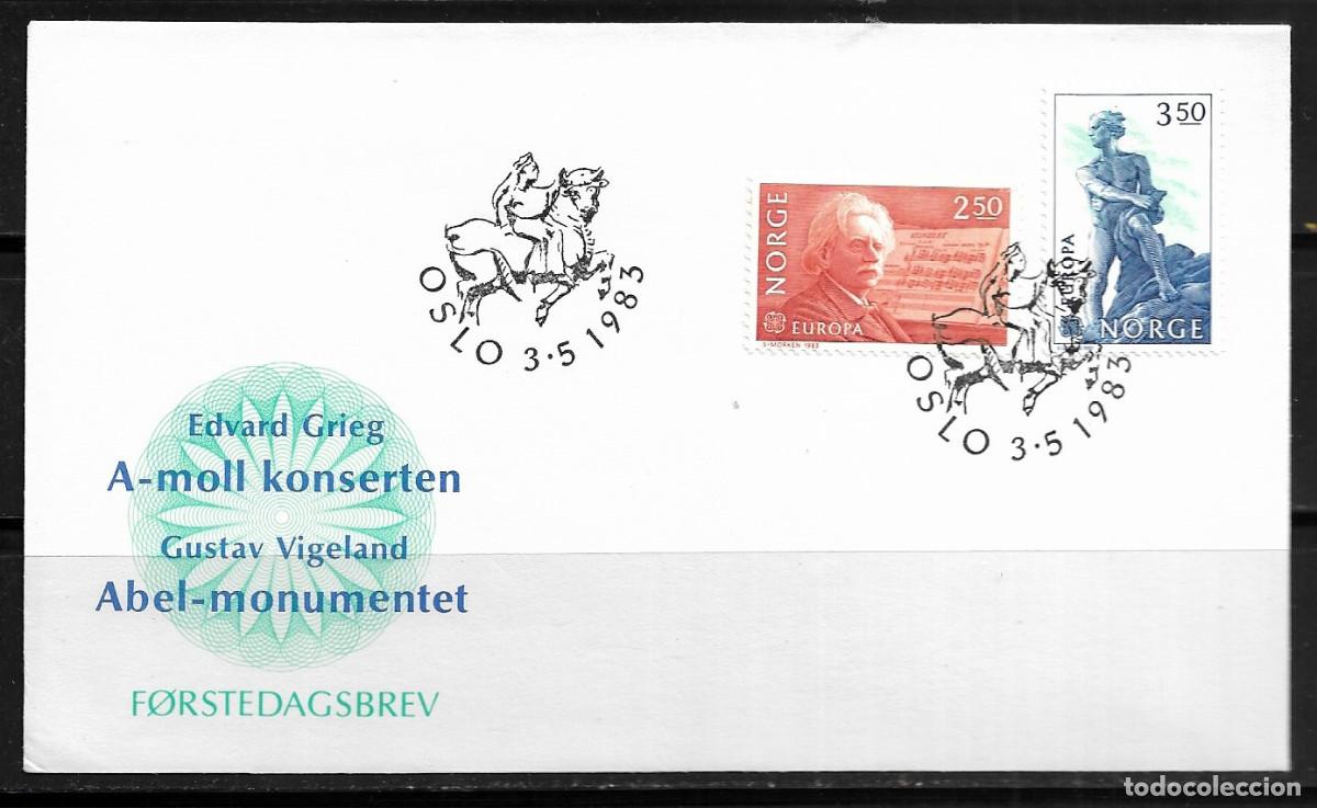 Sellos: NORUEGA 1983, SOBRE PRIMER D&Iacute;A EUROPA CEPT - FDC.