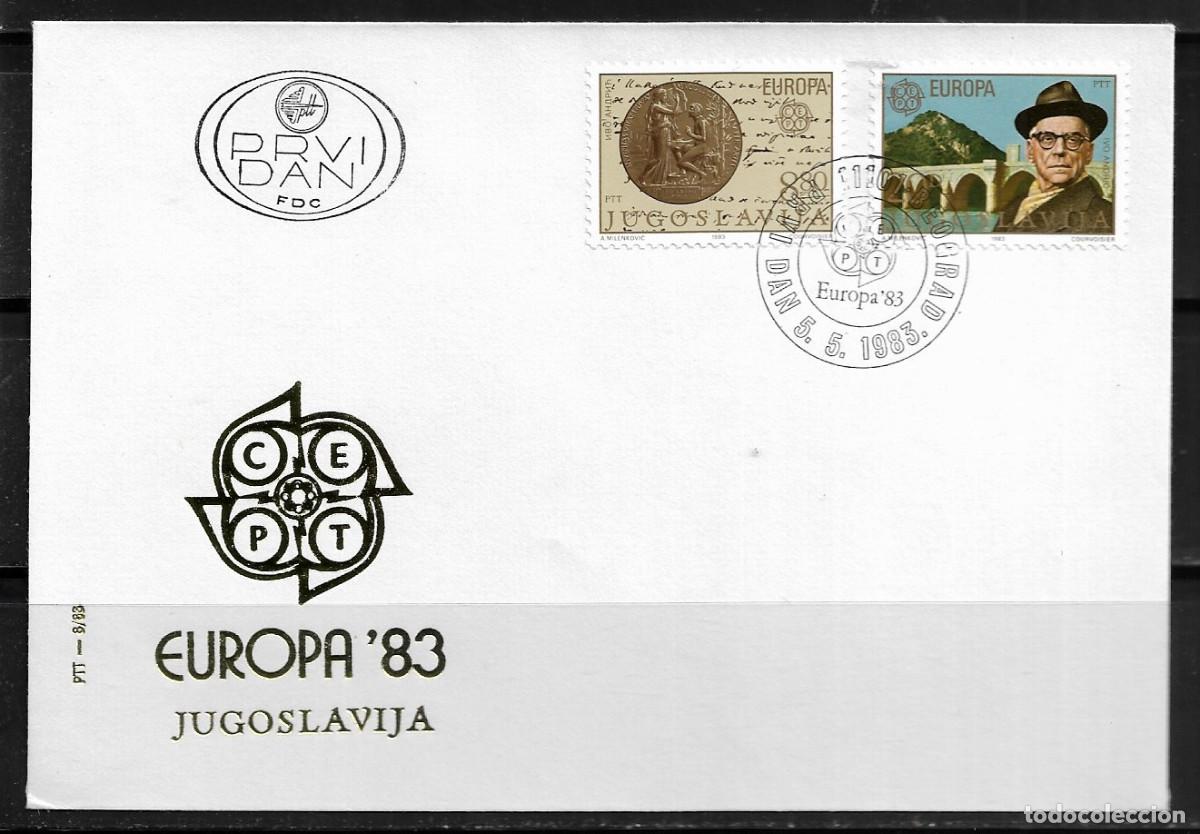 Sellos: YUGOSLAVIA 1983, SOBRE PRIMER D&Iacute;A EUROPA CEPT - FDC.