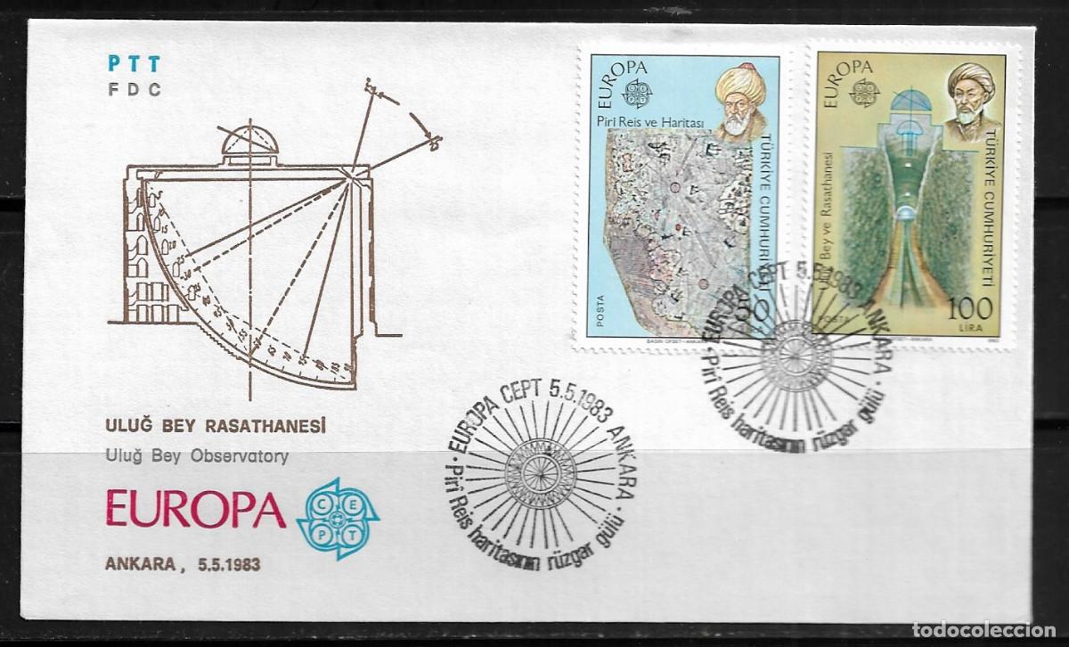 Sellos: TURQUIA 1983, SOBRE PRIMER D&Iacute;A EUROPA CEPT - FDC.
