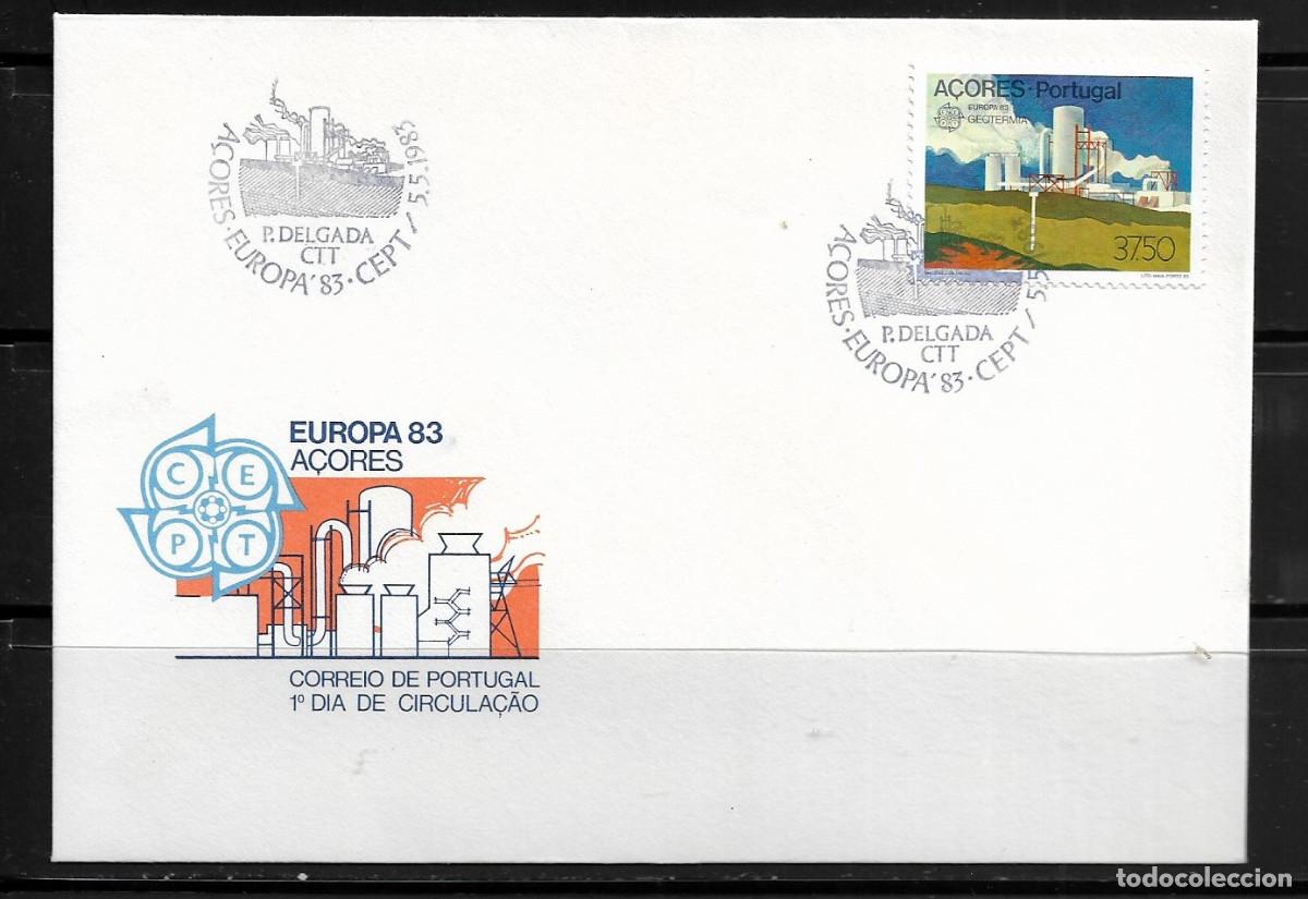 Sellos: AZORES 1983, SOBRE PRIMER D&Iacute;A EUROPA CEPT - FDC.