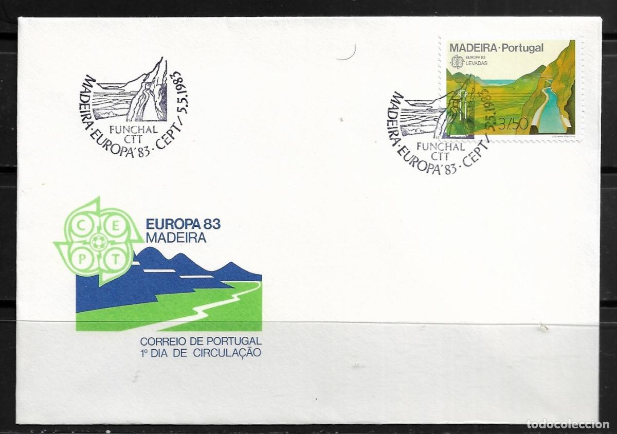 Sellos: MADEIRA 1983, SOBRE PRIMER D&Iacute;A EUROPA CEPT - FDC.