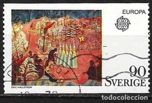 Sellos: Suecia 1975 - Mi 899 - YT 880 - Europa CEPT : Cuadro de Eric Hallstr&ouml;m