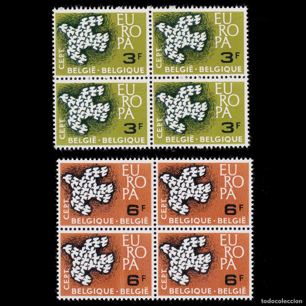 Sellos: BELGIQUE. CEPT - EUROP 1961. BLQ4 MNH** + GIFT