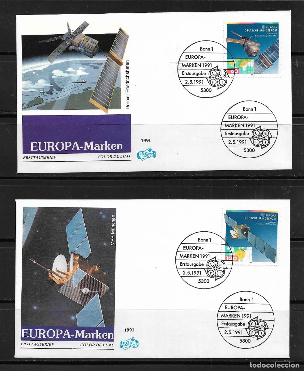 Sellos: ALEMANIA 1991, SOBRES PRIMER D&Iacute;A EUROPA CEPT - FDC.