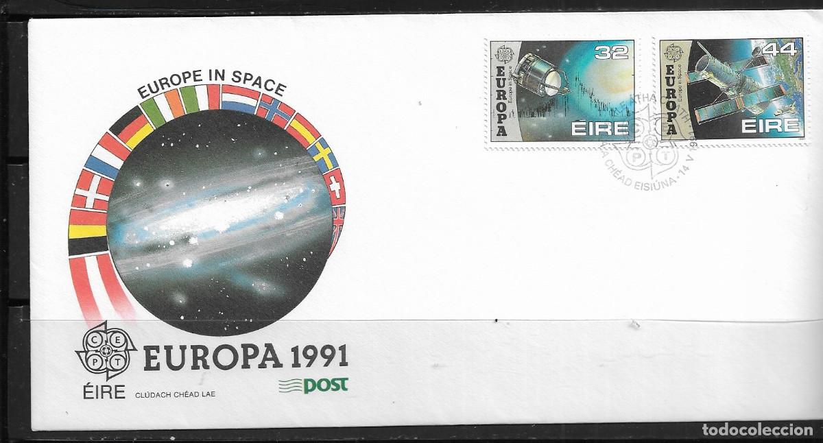 Sellos: IRLANDA 1991, SOBRE PRIMER D&Iacute;A EUROPA CEPT - FDC.