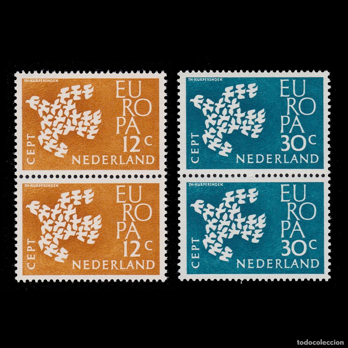 Sellos: NETHERLAND. CEPT - EUROP 1961.Blq2 MNH + GIFT