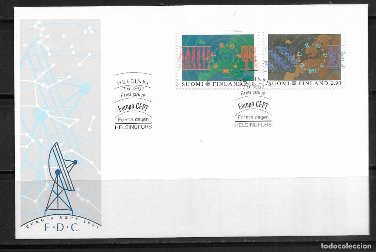 Sellos: FINLANDIA 1991, SOBRE PRIMER D&Iacute;A EUROPA CEPT - FDC.