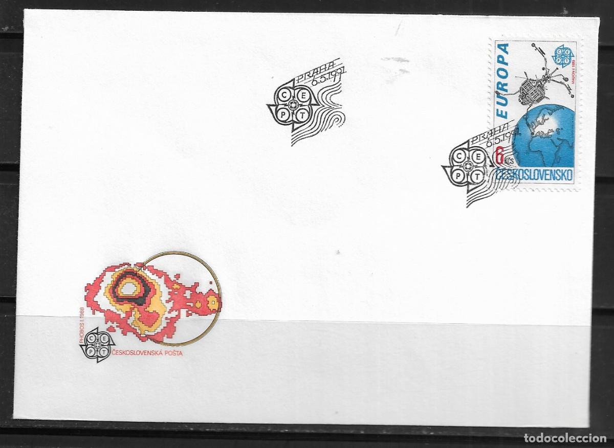 Sellos: CHECOSLOVAQUIA 1991, SOBRE PRIMER D&Iacute;A EUROPA CEPT - FDC.
