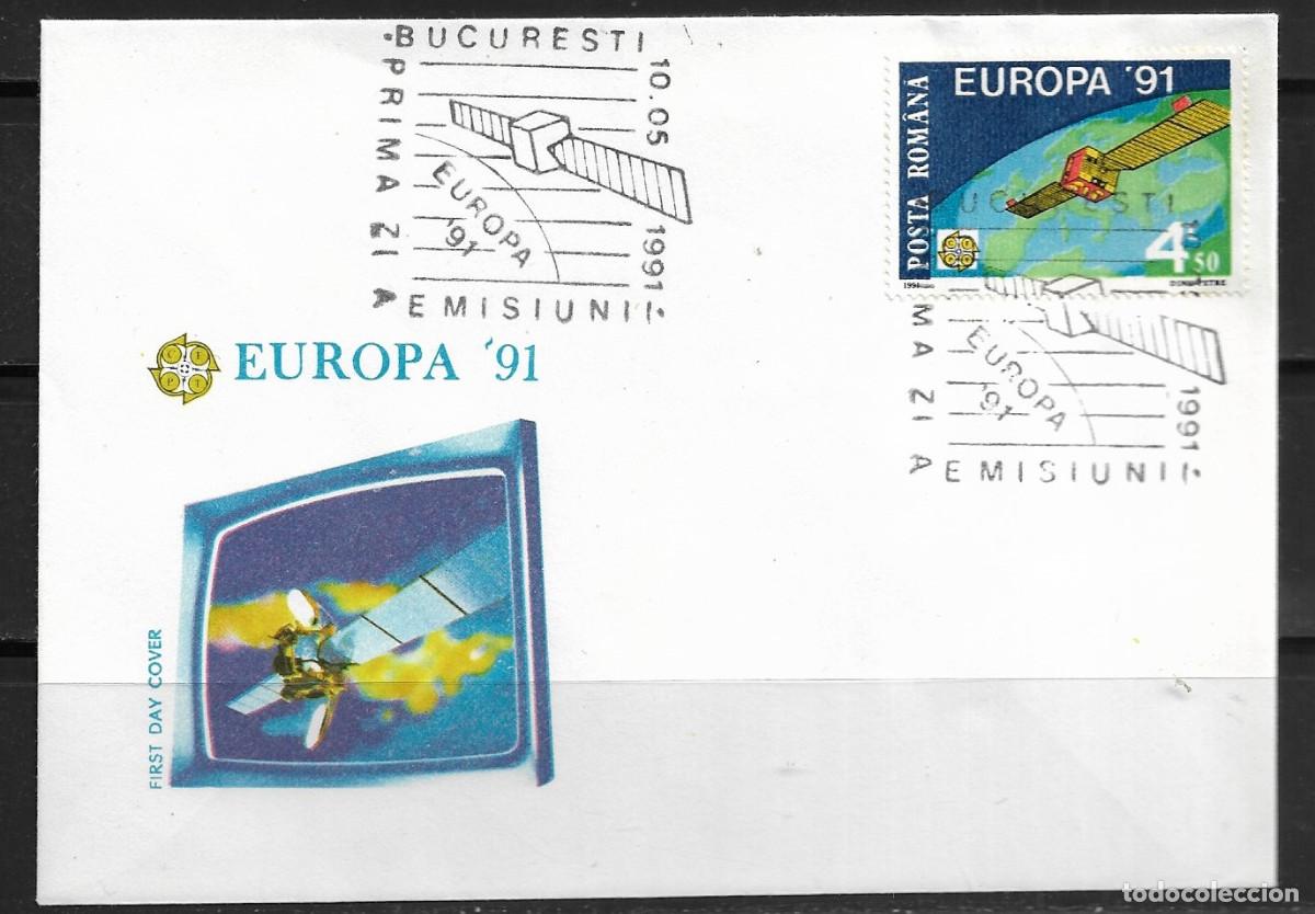 Sellos: RUMANIA 1991, SOBRE PRIMER D&Iacute;A EUROPA CEPT - FDC.