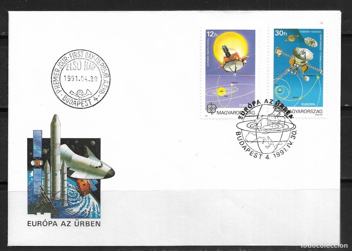 Sellos: HUNGRIA 1991, SOBRE PRIMER D&Iacute;A EUROPA CEPT - FDC.