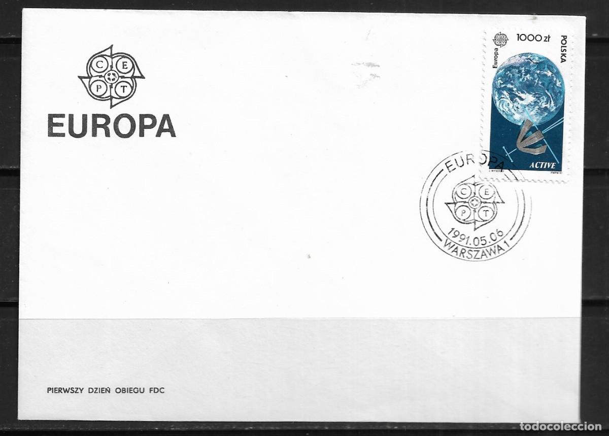 Sellos: POLONIA 1991, SOBRE PRIMER D&Iacute;A EUROPA CEPT - FDC.