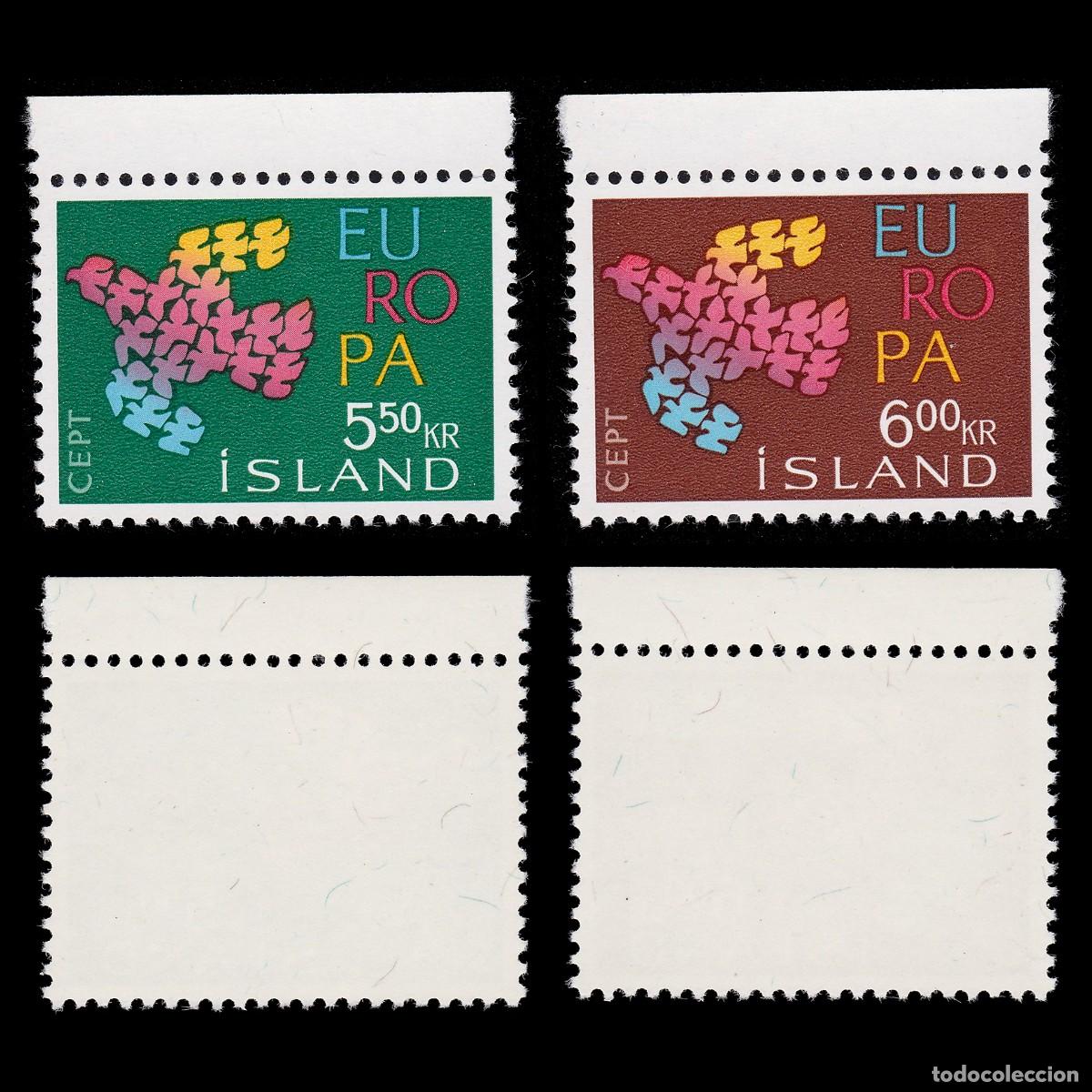 Sellos: ISLAND. CEPT - EUROP 1961. MNH + GIFT