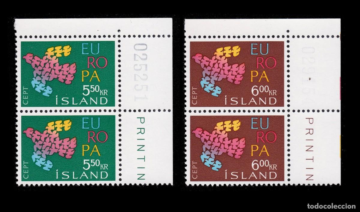 Sellos: ISLAND. CEPT - EUROP 1961. Blq2. MNH + GIFT
