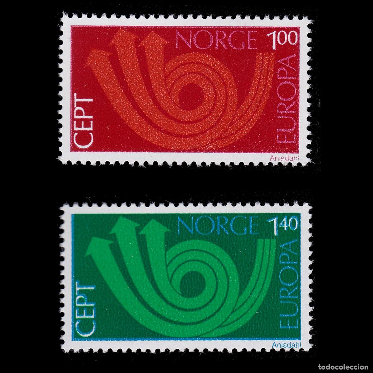 Sellos: NORWAY . CEPT - EUROP 1973. MNH + GIFT