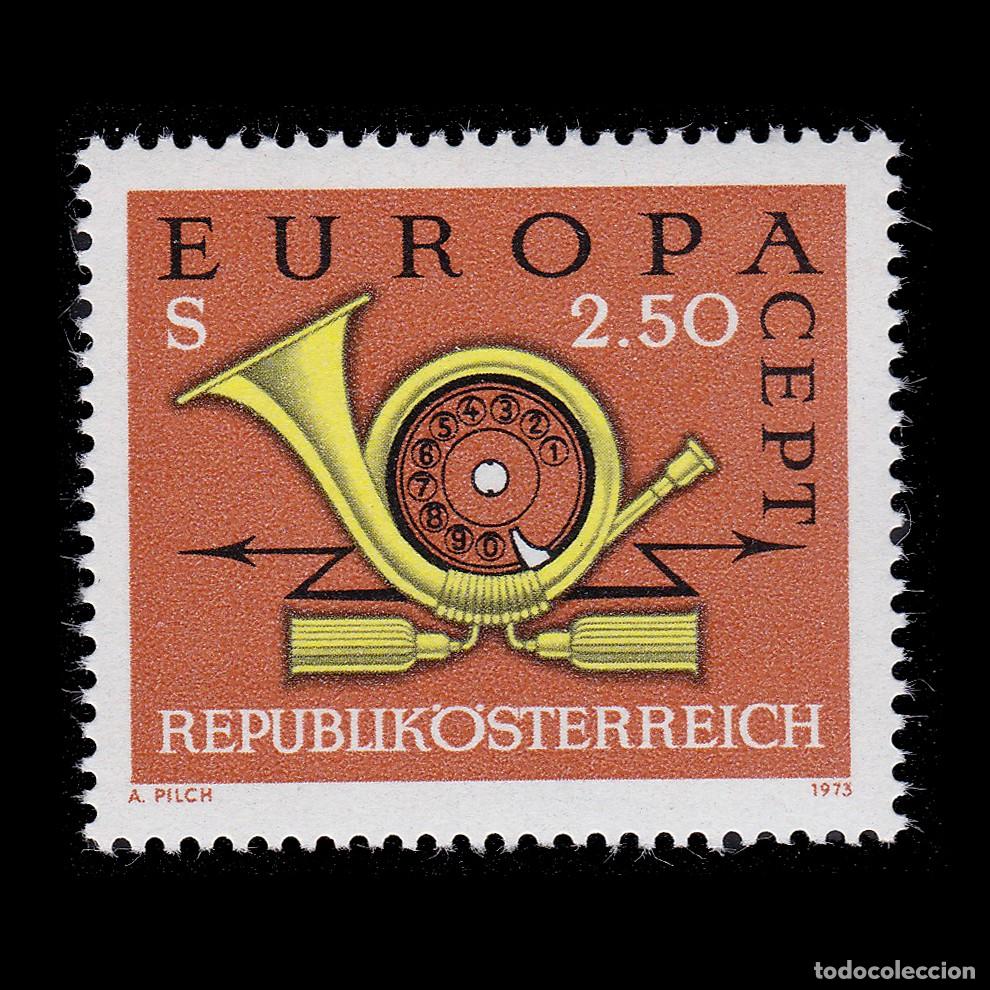 Sellos: AUSTRIA. CEPT - EUROP 1973. MNH + GIFT