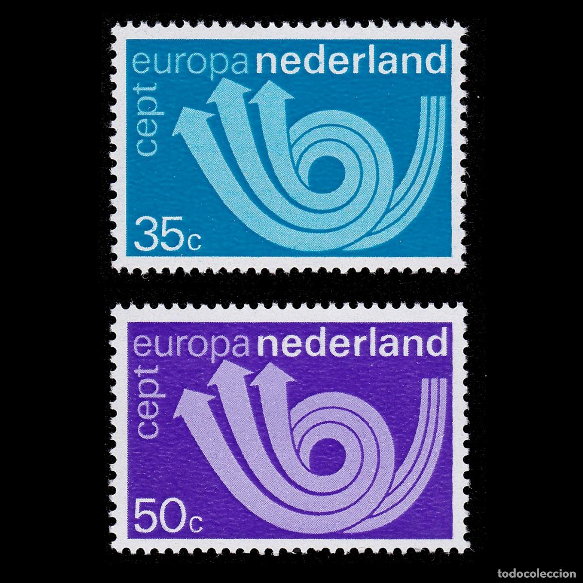 Sellos: NETHERLAND CEPT - EUROP 1973. MNH + GIFT