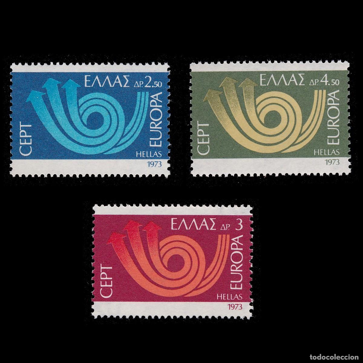 Sellos: GREECE CEPT - EUROP 1973. MNH + GIFT