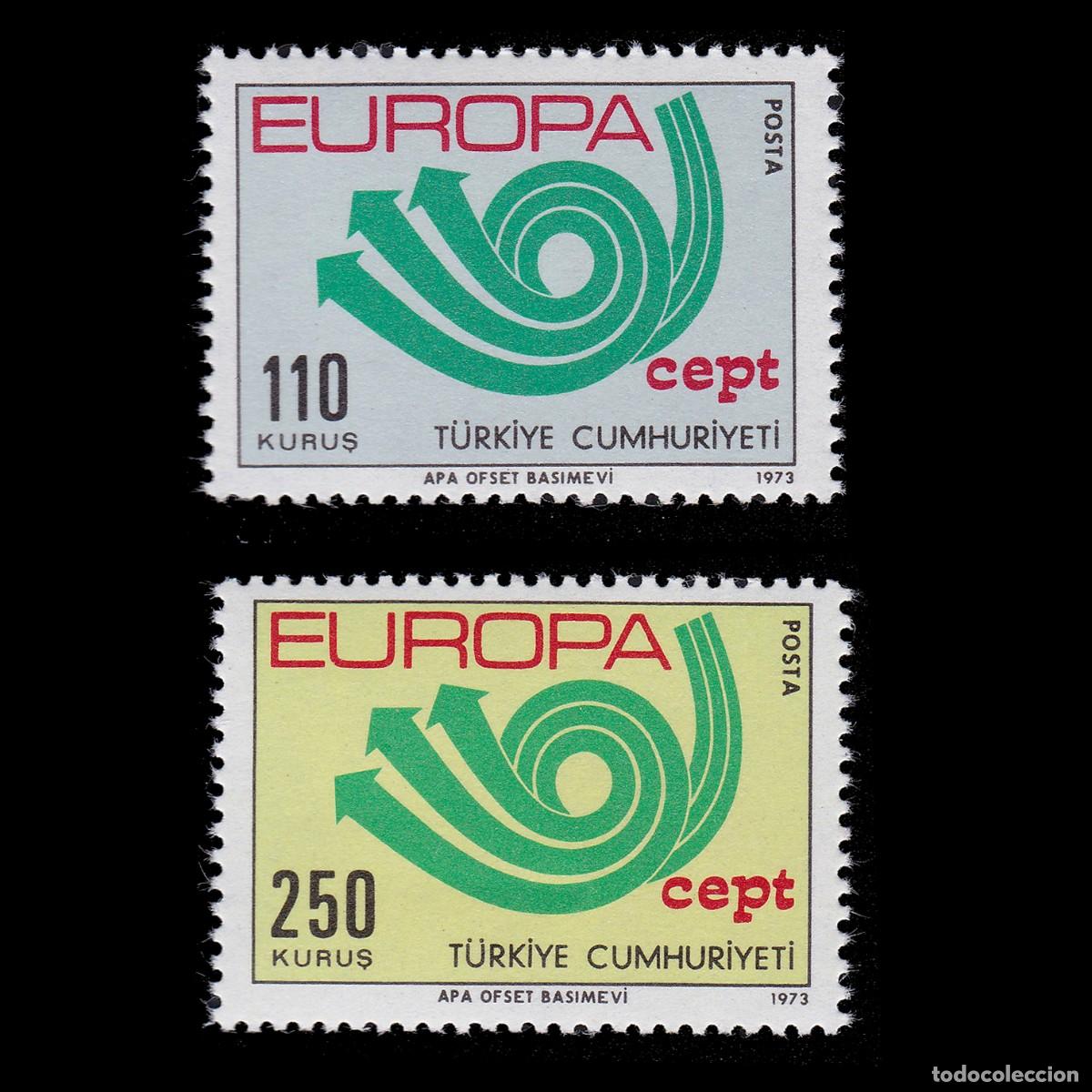 Sellos: TURKEY CEPT - EUROP 1973. MNH + GIFT