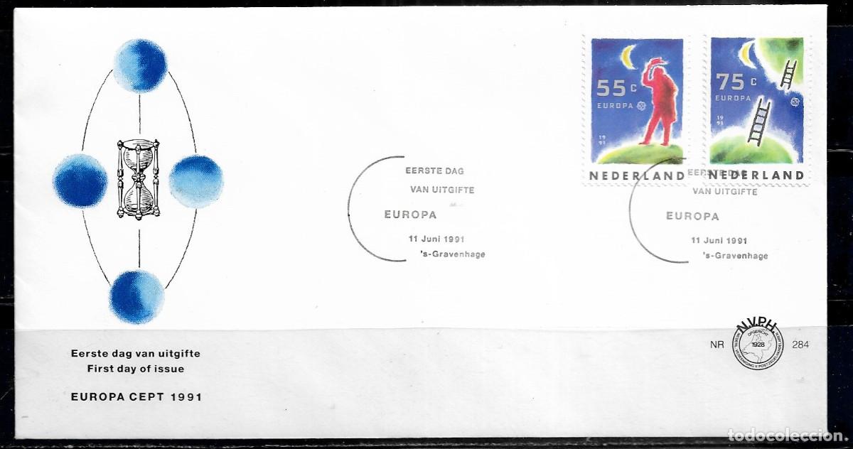 Sellos: HOLANDA 1991, SOBRE PRIMER D&Iacute;A EUROPA CEPT - FDC.
