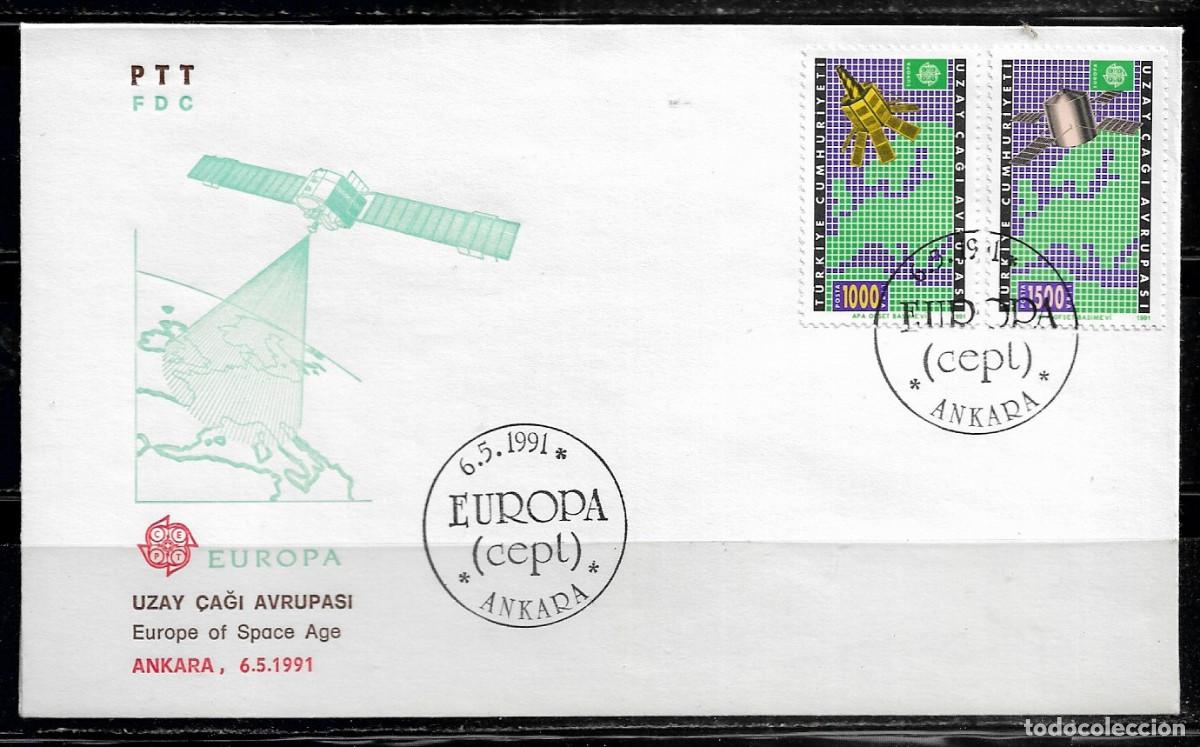 Sellos: TURQUIA 1991, SOBRE PRIMER D&Iacute;A EUROPA CEPT - FDC.