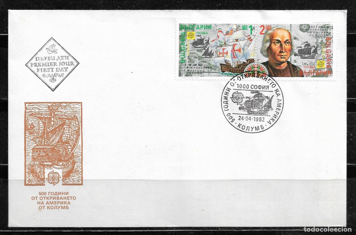 Sellos: BULGARIA 1992, SOBRE PRIMER D&Iacute;A EUROPA CEPT - FDC.