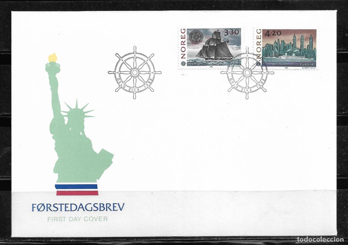 Sellos: NORUEGA 1992, SOBRE PRIMER D&Iacute;A EUROPA CEPT - FDC.