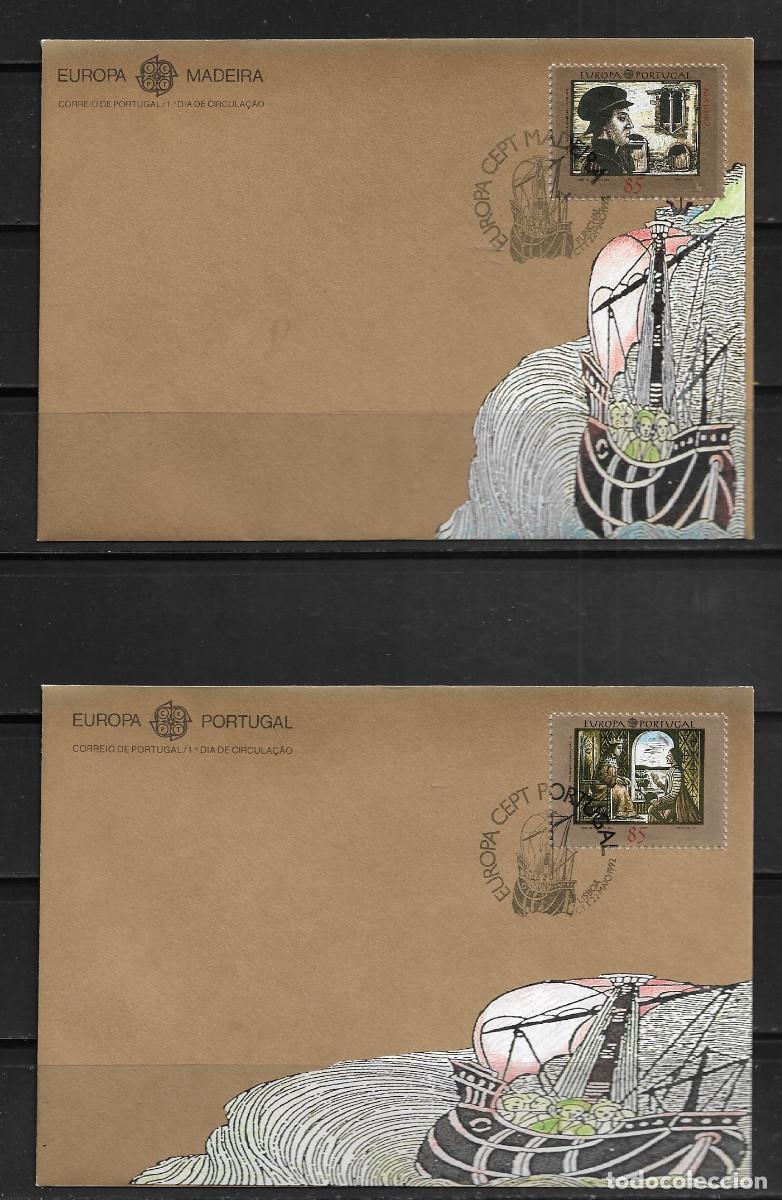 Sellos: PORTUGAL, AZORES Y MADEIRA 1992, SOBRES PRIMER D&Iacute;A EUROPA CEPT - - FDC.