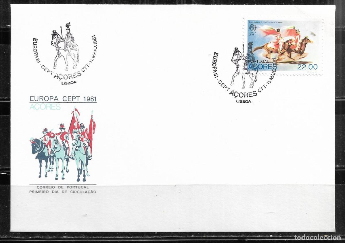 Sellos: AZORES 1981, SOBRE PRIMER D&Iacute;A EUROPA CEPT - FDC.