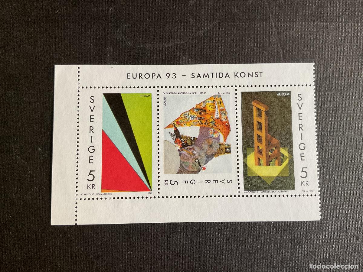 Sellos: SUECIA N&ordm; YVERT 1756/8*** A&Ntilde;O 1993. EUROPA. ARTE CONTEMPORANEO
