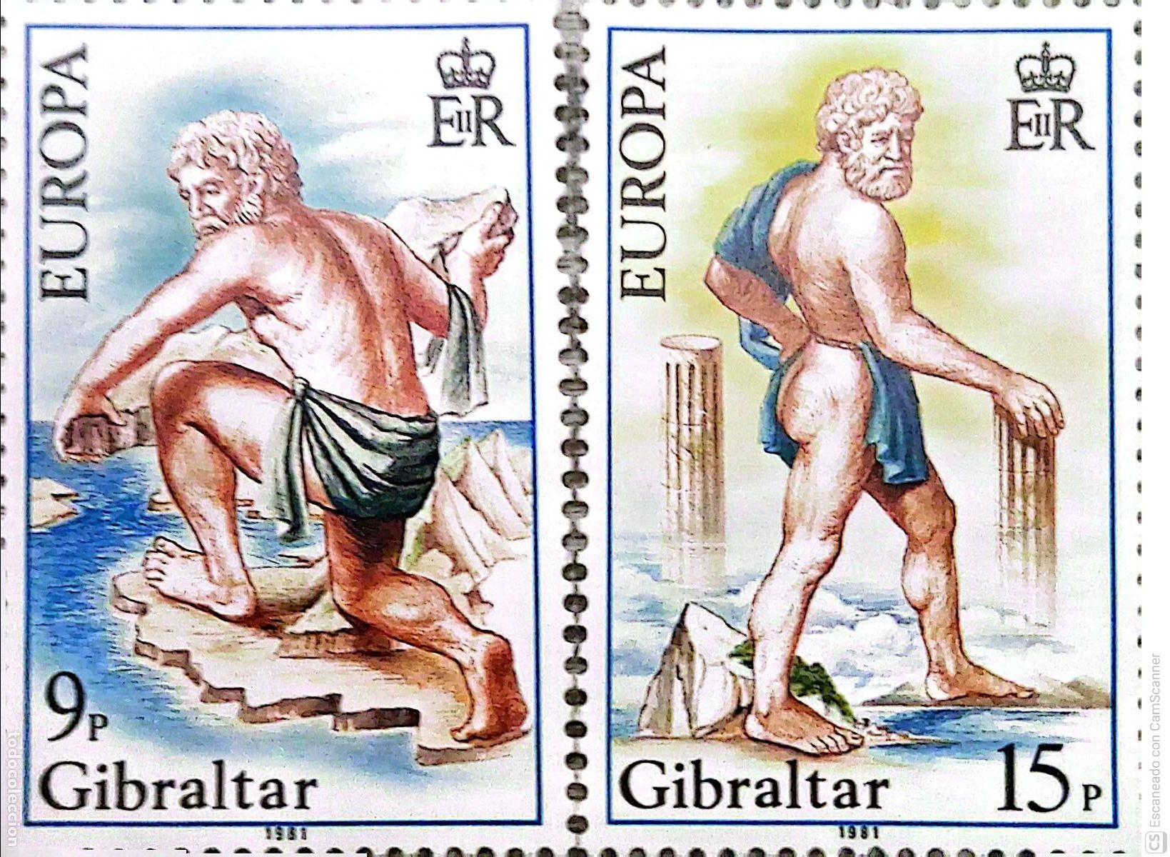 Sellos: Gibraltar. 418/19 Europa-Cept: Folklore. 1981. Sellos nuevos y numeraci&oacute;n Yvert.