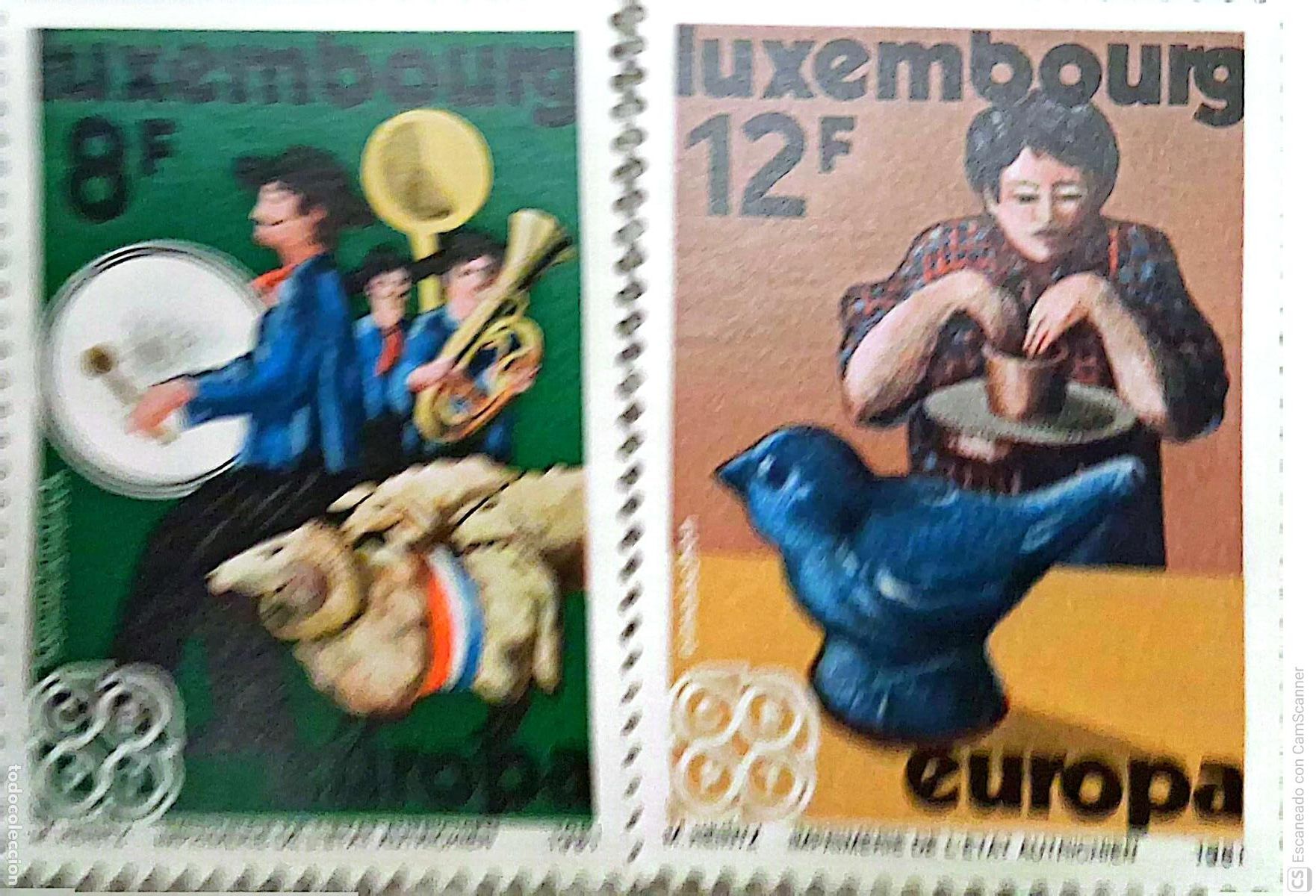 Sellos: Luxemburgo. 981/82 Europa-Cept: Folklore. 1981. Sellos nuevos y numeraci&oacute;n Yvert.