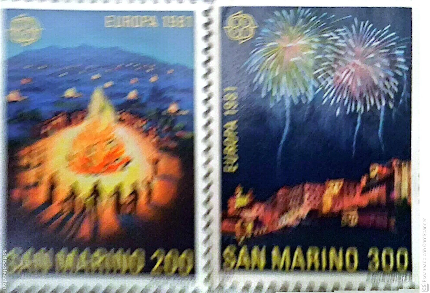 Sellos: San Marino. 1024/25 Europa-Cept: Folklore. 1981. Sellos nuevos y numeraci&oacute;n Yvert.