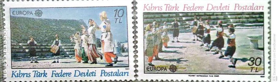 Sellos: Chipre Turco. 88/89 Europa-Cept: Folklore. 1981. Sellos nuevos y numeraci&oacute;n Yvert.