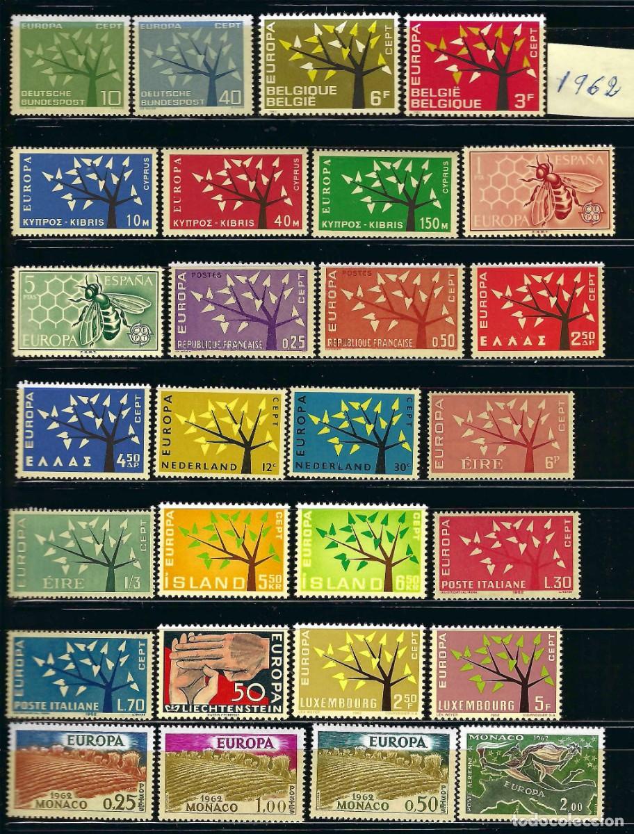 Sellos: EUROPA CEPT 1962 A&Ntilde;O COMPLETO NUEVO**