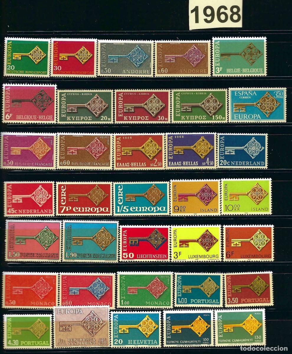 Sellos: EUROPA CEPT 1968 A&Ntilde;O COMPLETO NUEVO**